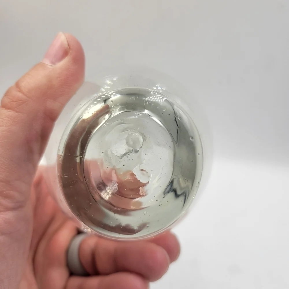 Vintage Etched Clear Floral Vase